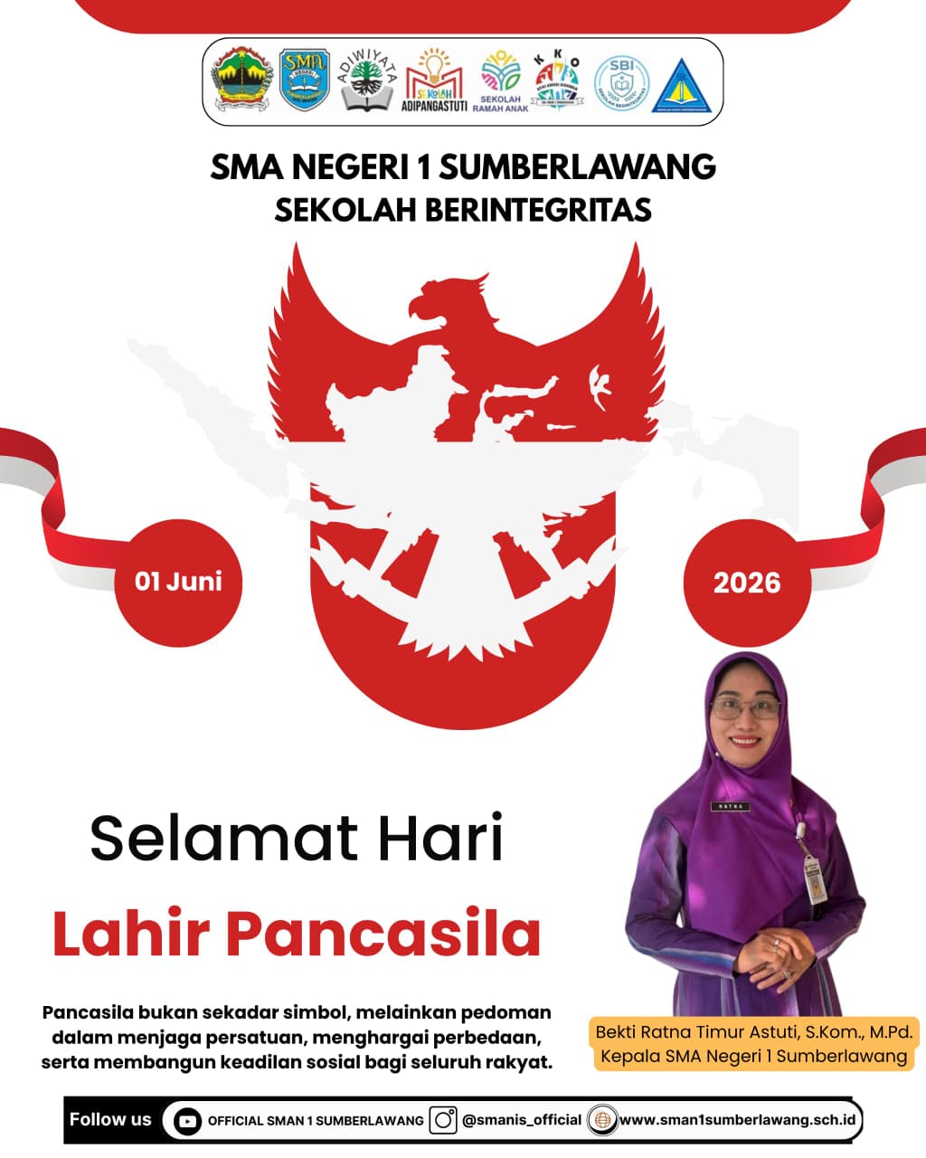SELAMAT HARI LAHIR PANCASILA 1 JUNI 2026